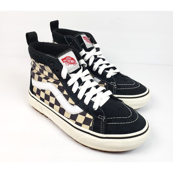 Vans Sk8-Hi MTE-1 Womens Sz 5.5 Mens Sz 4 Black White Checkered Sneaker Shoes - Picture 1 of 12